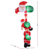 NNEDSZ Jingle Jollys Christmas Inflatable Climbing Santa 2.5M Height LED Decorations Illuminated