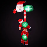 NNEDSZ Jingle Jollys Christmas Inflatable Climbing Santa 2.5M Height LED Decorations Illuminated