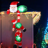 NNEDSZ Jingle Jollys Christmas Inflatable Climbing Santa 2.5M Height LED Decorations Illuminated