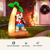 NNEDSZ Christmas Inflatable Santa Guitar 2.1M Led Illuminated Decorations