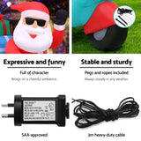 NNEDSZ Jingle Jollys Christmas Inflatable Santa Motorbike LED Illuminated Decorations