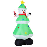 NNEDSZ Jingle Jollys Christmas Inflatable Snowman Tree 2.75M Height LED Decorations Illuminated
