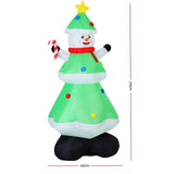 NNEDSZ Jingle Jollys Christmas Inflatable Snowman Tree 2.75M Height LED Decorations Illuminated