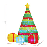 NNEDSZ Jingle Jollys Christmas Inflatable Gift Tree 2.2M Height Flashing Light Decorations Illuminated