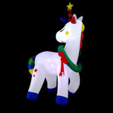 NNEDSZ Jingle Jollys Christmas Inflatable Unicorn 1.8M Tall Outdoor Decorations Illuminated
