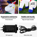 NNEDSZ Jingle Jollys Christmas Inflatable Unicorn 1.8M Tall Outdoor Decorations Illuminated