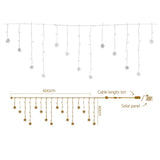 NNEDSZ 160 LED 6M Christmas Lights Icicle Light Solar Cold Jingle Jollys