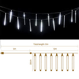 NNEDSZ 12M Christmas Lights Icicle Light 960 LED Falling Metor Jingle Jollys