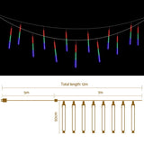 NNEDSZ Jingle Jollys 7M Christmas Lights Shower Light 288 LED Icicle Falling Metor