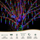 NNEDSZ Jingle Jollys 7M Christmas Lights Shower Light 288 LED Icicle Falling Metor