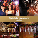 NNEDSZ Jingle Jollys 7M Christmas Lights Shower Light 288 LED Icicle Falling Metor