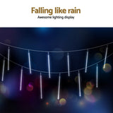 NNEDSZ Jingle Jollys 7M Christmas Lights Shower Light 288 LED Icicle Falling Metor