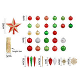 NNEDSZ Jingle Jollys 155pcs Christmas Tree Decorations Set Baubles Ornaments Party