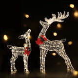 NNEDSZ 2 PCS Christmas Lights 170 LED Fairy Light Reindeer Decorations Jingle Jollys