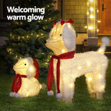 NNEDSZ Jingle Jollys Christmas Lights 60 LED Fairy Light 2pcs Dog Decorations Set