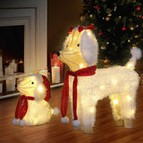 NNEDSZ Jingle Jollys Christmas Lights 60 LED Fairy Light 2pcs Dog Decorations Set