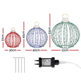 NNEDSZ Jingle Jollys Christmas Lights 320 LED Fairy Light 3pcs Ball Decorations Set