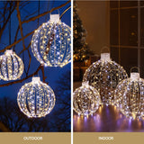NNEDSZ 3 PCS Christmas Lights 360 LED Fairy Light Ball Decorations Jingle Jollys