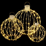 NNEDSZ Jingle Jollys Christmas Lights 320 LED Fairy Light 3pcs Ball Decorations Set