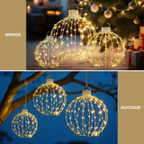 NNEDSZ Jingle Jollys Christmas Lights 320 LED Fairy Light 3pcs Ball Decorations Set