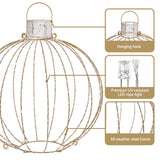 NNEDSZ Jingle Jollys Christmas Lights 320 LED Fairy Light 3pcs Ball Decorations Set