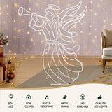 NNEDSZ 1.44M Christmas Lights Motif 504 LED Rope Light Outdoor Decoration Jingle Jollys