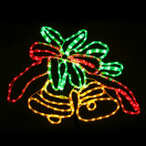 NNEDSZ 0.76M Christmas Lights 216 LED Bell Motif Light Decorations Jingle Jollys