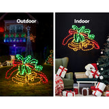 NNEDSZ 0.76M Christmas Lights 216 LED Bell Motif Light Decorations Jingle Jollys