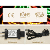 NNEDSZ 0.76M Christmas Lights 216 LED Bell Motif Light Decorations Jingle Jollys