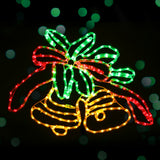 NNEDSZ 0.76M Christmas Lights 216 LED Bell Motif Light Decorations Jingle Jollys