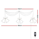 NNEDSZ 1.8M Christmas Lights 288 LED Bell Motif Light Decorations Jingle Jollys