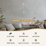 NNEDSZ 1.8M Christmas Lights 288 LED Bell Motif Light Decorations Jingle Jollys
