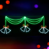 NNEDSZ 1.8M Christmas Lights 288 LED Bell Motif Light Decorations Jingle Jollys