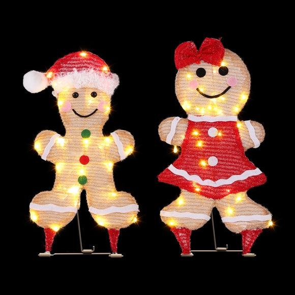 NNEDSZ 30 LED Christmas Lights Gingerbread Motif Fairy Light Decoration Jingle Jollys