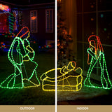 NNEDSZ 1.12M Christmas Lights Motif 552 LED Rope Light Outdoor Decoration Jingle Jollys