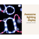 NNEDSZ 1M Christmas Lights 248 LED Santa Motif Light Decorations Jingle Jollys