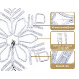 NNEDSZ 0.82M Christmas Lights 304 LED Snow Motif Light Decorations Jingle Jollys
