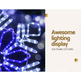 NNEDSZ 0.82M Christmas Lights 304 LED Snow Motif Light Decorations Jingle Jollys