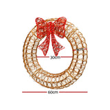 NNEDSZ 0.6M Christmas Lights 160 LED Motif Solar Wreath Xmas Decorations Jingle Jollys