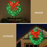 NNEDSZ Christmas Lights 60cm Motif 50 LED Solar Wreath Xmas Decorations