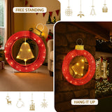 NNEDSZ Jingle Jollys Christmas Lights 60cm Motif 30 LED Bell Wreath Xmas Decorations