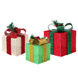 NNEDSZ 3 PCS Christmas Lights 60 LED Fairy Light Gift Box Jingle Jollys