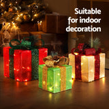 NNEDSZ 3 PCS Christmas Lights 60 LED Fairy Light Gift Box Jingle Jollys