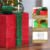 NNEDSZ 3 PCS Christmas Lights 60 LED Fairy Light Gift Box Jingle Jollys