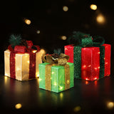 NNEDSZ 3 PCS Christmas Lights 60 LED Fairy Light Gift Box Jingle Jollys