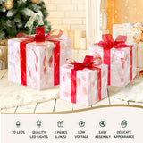 NNEDSZ 3 PCS Christmas Lights 70 LED Fairy Light Gift Box Jingle Jollys