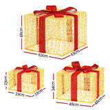 NNEDSZ 3 PCS Christmas Lights 240 LED Fairy Light Gift Box Decorations Jingle Jollys