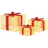 NNEDSZ 3 PCS Christmas Lights 240 LED Fairy Light Gift Box Decorations Jingle Jollys