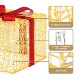 NNEDSZ 3 PCS Christmas Lights 240 LED Fairy Light Gift Box Decorations Jingle Jollys