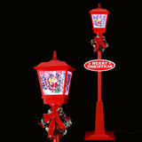 NNEDSZ 1.8M Christmas Lights Post Lamp LED Outdoor Decorations Jingle Jollys